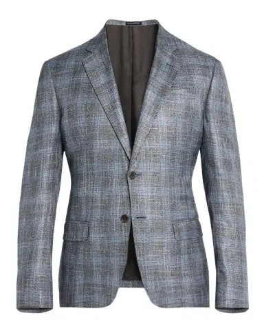 Emporio Armani Men's Bamboo Textured Plaid Sport Coat | Thumbnail 1