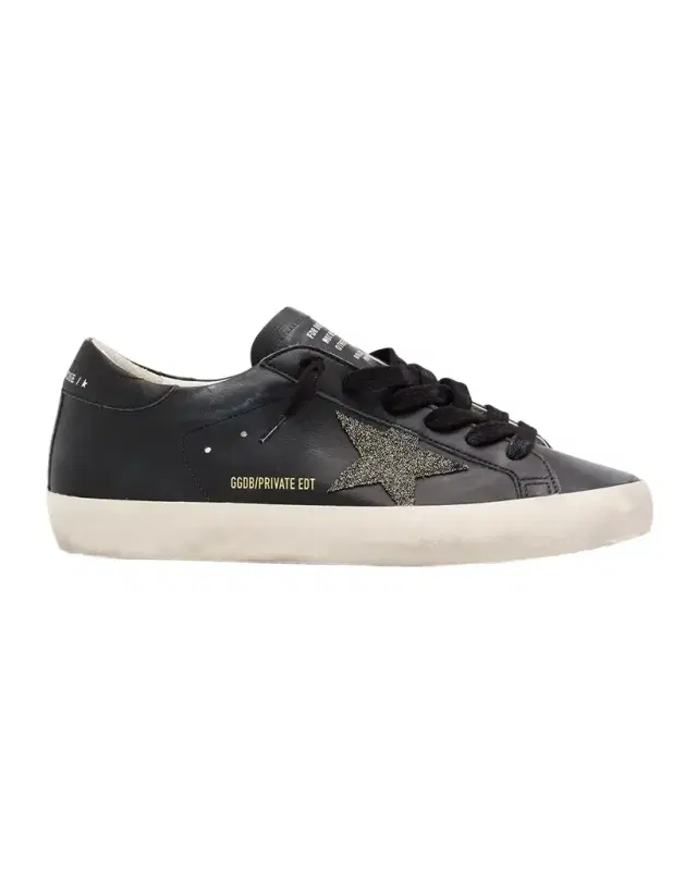 Golden Goose Super-Star Swarovski Leather Low-Top Sneakers
