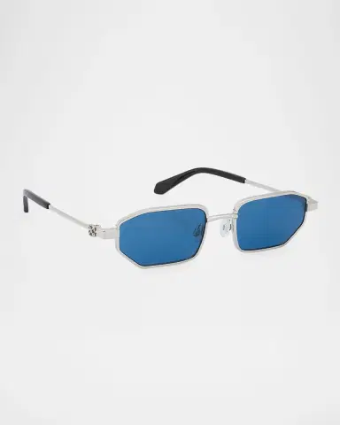 Off-White Men 's Loa Metal Rectangle Sunglasses | Thumbnail 3