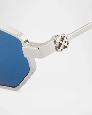 Off-White Men 's Loa Metal Rectangle Sunglasses | Thumbnail 4