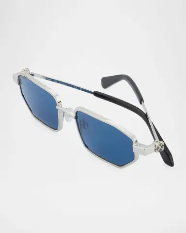 Off-White Men 's Loa Metal Rectangle Sunglasses | Thumbnail 5
