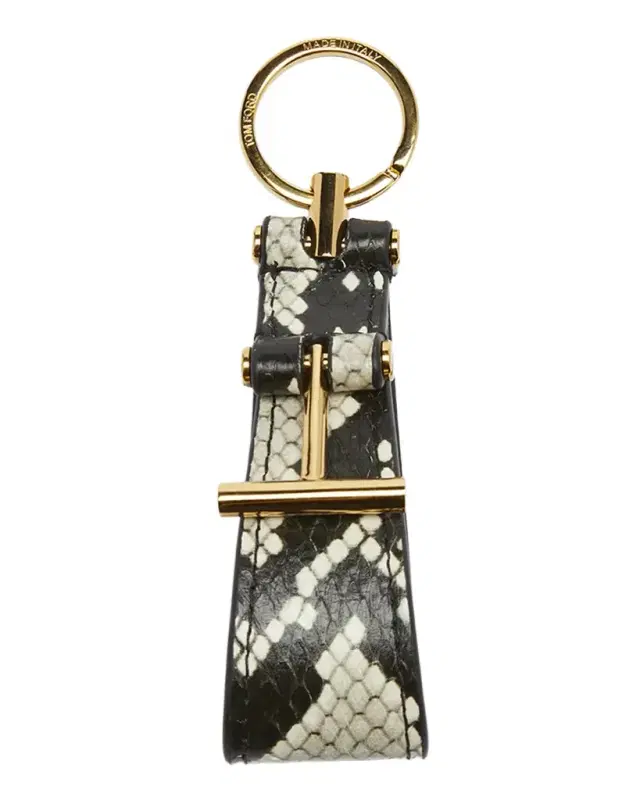 Keyring Holder in Python-Printed Leather