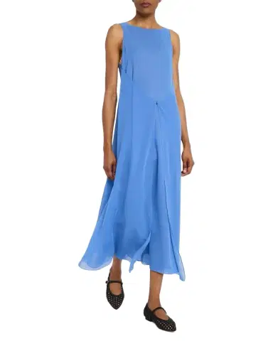 Emporio Armani Sleeveless Techno Georgette Maxi Dress | Thumbnail 1 Emporio Armani Sleeveless Techno Georgette Maxi Dress | Thumbnail 1