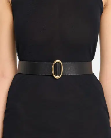 Saint Laurent Cintura Buckle Leather Belt | Thumbnail 2