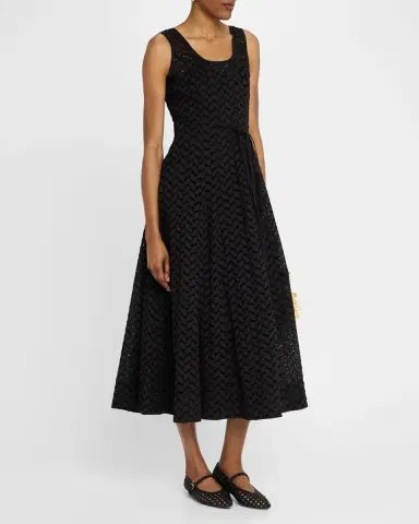 Merlette Olea Eyelet-Embroidered Cotton Midi Dress | Thumbnail 4 Merlette Olea Eyelet-Embroidered Cotton Midi Dress | Thumbnail 4