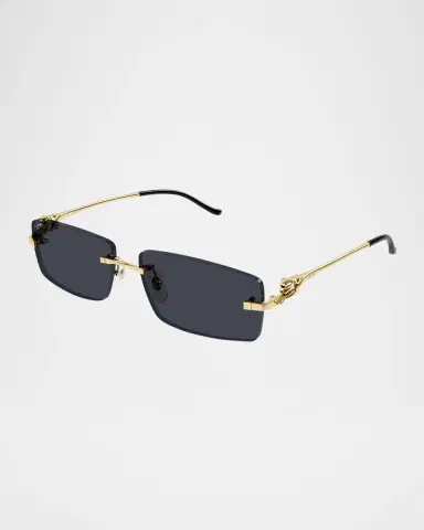 Cartier Rimless Metal Rectangle Sunglasses | Thumbnail 2 Cartier Rimless Metal Rectangle Sunglasses | Thumbnail 2