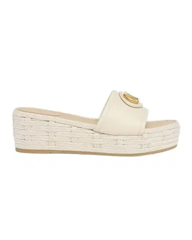 Valentino Garavani Leather VLogo Medallion Platform Espadrilles | Thumbnail 1 Valentino Garavani Leather VLogo Medallion Platform Espadrilles | Thumbnail 1