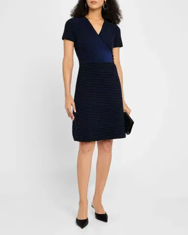 Emporio Armani Side Bow A-Line Knit Dress | Thumbnail 4 Emporio Armani Side Bow A-Line Knit Dress | Thumbnail 4