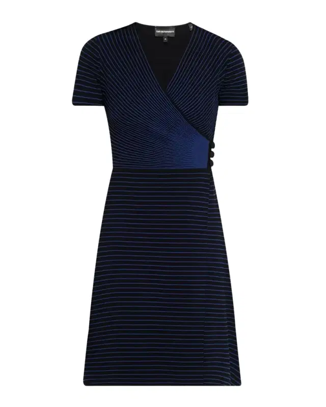 Side Bow A-Line Knit Dress