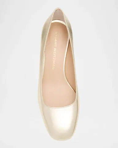 Stuart Weitzman Maeve Metallic Block-Heel Pumps | Thumbnail 5