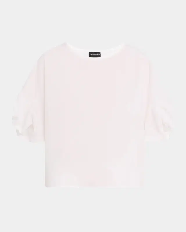 Puff-Sleeve Cotton Poplin Blouse
