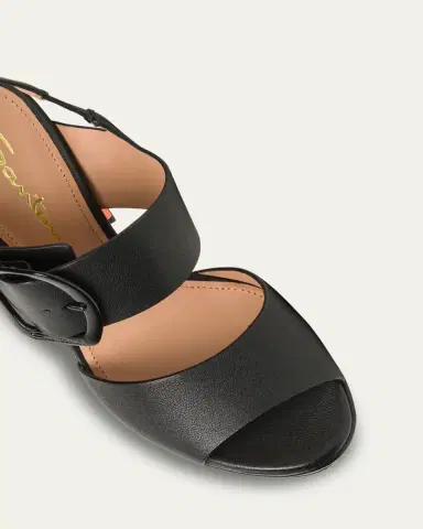 Santoni Bruxel Leather Buckle Platform Sandals | Thumbnail 5
