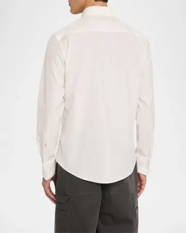 Burberry Men 's Cotton-Silk Tuxedo Shirt | Thumbnail 2