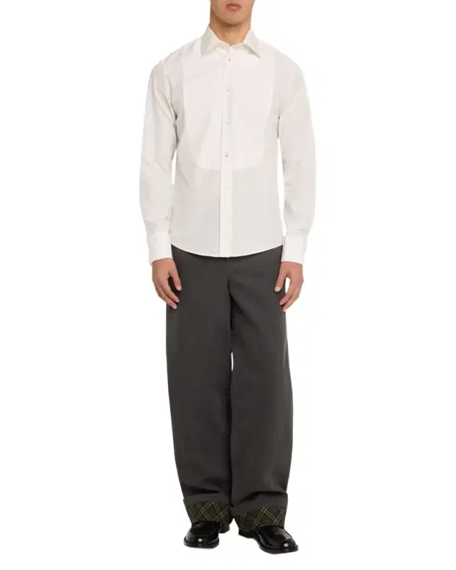 Men 's Cotton-Silk Tuxedo Shirt