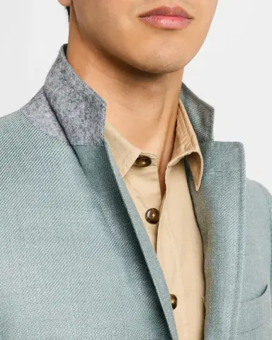 Canali Men's Wool-Blend Twill Blazer | Thumbnail 7