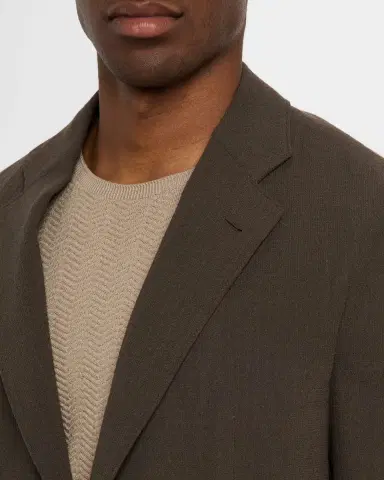 Emporio Armani Men's Crepe Wool Single-Breasted Sport Coat | Thumbnail 5