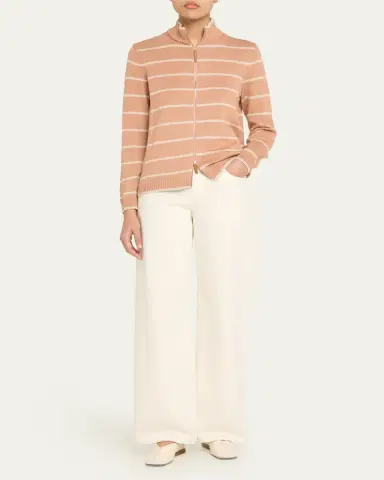 Lafayette 148 New York Striped Zip-Front Knit Jacket | Thumbnail 6 Lafayette 148 New York Striped Zip-Front Knit Jacket | Thumbnail 6