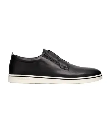 Ferragamo Men's Alfie Leather Gancini Stamp Slip-On Sneakers | Thumbnail 1 Ferragamo Men's Alfie Leather Gancini Stamp Slip-On Sneakers | Thumbnail 1