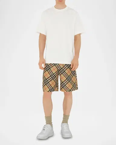 Burberry Men's Silk Check Shorts | Thumbnail 2 Burberry Men's Silk Check Shorts | Thumbnail 2