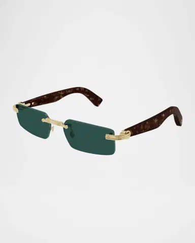 Cartier Men's CT0537SM Metal Rectangle Sunglasses | Thumbnail 2