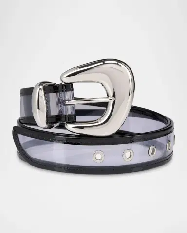 Christian Louboutin Bubble Belt in Clear PVC and Patent Leather | Thumbnail 3