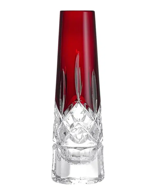 Lismore Red Bud Vase, 7"