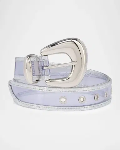 Christian Louboutin Bubble Belt in Clear PVC and Laminated Leather | Thumbnail 3