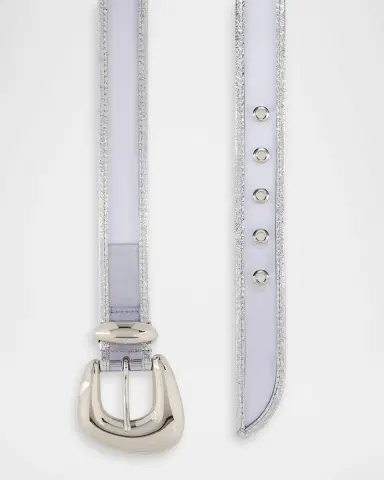 Christian Louboutin Bubble Belt in Clear PVC and Laminated Leather | Thumbnail 4