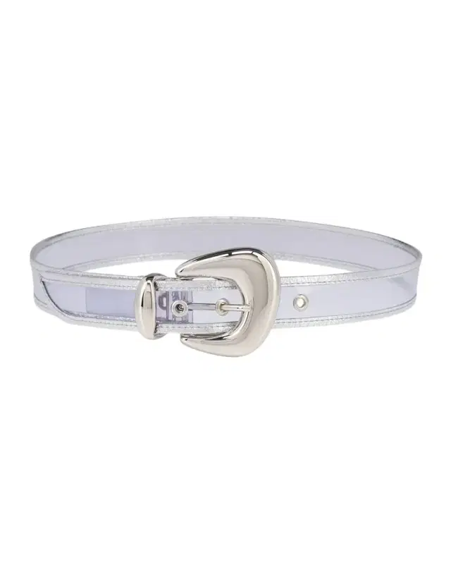 Bubble Belt in Clear PVC and Laminated Leather