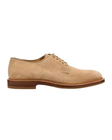 Brunello Cucinelli Men's Suede Derby Shoes | Thumbnail 1
