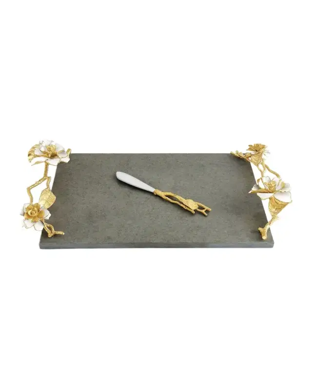 Michael Aram Gardenia Cheeseboard with Knife