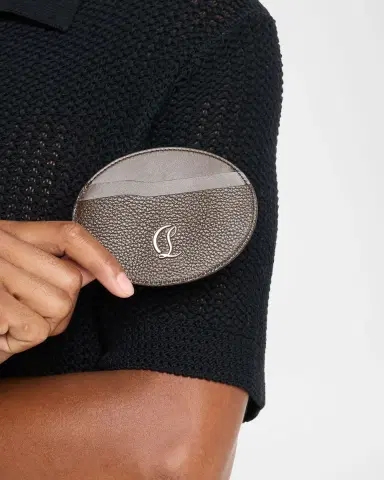 Christian Louboutin Men's Mooncrest Galet Leather Card Holder | Thumbnail 5 Christian Louboutin Men's Mooncrest Galet Leather Card Holder | Thumbnail 5