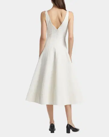 STAUD Marieta Grosgrain Midi Dress | Thumbnail 2