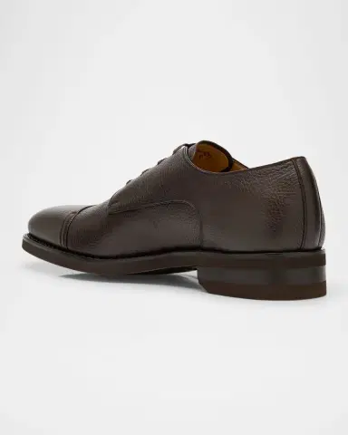 Bally Men's Scrivas Leather Cap-Toe Derby Shoes | Thumbnail 4