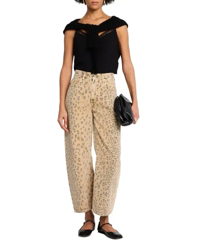 Miro Cheetah-Print Relaxed Jeans
