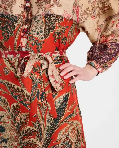 Pierre-Louis Mascia Floral-Print Silk Midi Dress | Thumbnail 4