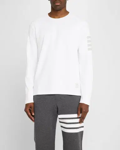 Thom Browne Men's 4-Bar Jersey T-Shirt | Thumbnail 4