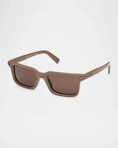 Zegna Men's Rectangle Acetate Sunglasses | Thumbnail 2 Zegna Men's Rectangle Acetate Sunglasses | Thumbnail 2