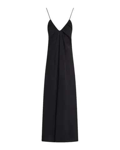 Les Coyotes De Paris Hammered Silk V-Neck Strappy Dress | Thumbnail 1