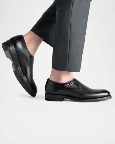 Magnanni Men's Orlay Brogue Leather Monk Strap Loafers | Thumbnail 5 Magnanni Men's Orlay Brogue Leather Monk Strap Loafers | Thumbnail 5