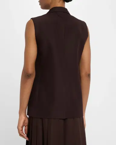 Loro Piana Cedric Textured Tussah Single-Breasted Vest | Thumbnail 3 Loro Piana Cedric Textured Tussah Single-Breasted Vest | Thumbnail 3