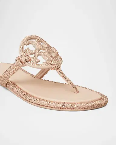 Tory Burch Miller Embellished Medallion Flat Thong Sandals | Thumbnail 2 Tory Burch Miller Embellished Medallion Flat Thong Sandals | Thumbnail 2