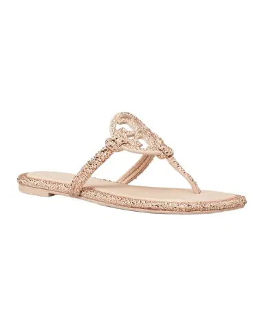 Tory Burch Miller Embellished Medallion Flat Thong Sandals | Thumbnail 1 Tory Burch Miller Embellished Medallion Flat Thong Sandals | Thumbnail 1