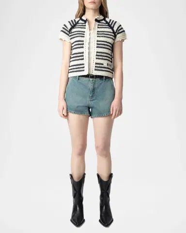 Zadig & Voltaire Zelie Open Crochet Cardigan | Thumbnail 2