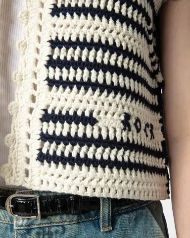 Zadig & Voltaire Zelie Open Crochet Cardigan | Thumbnail 5