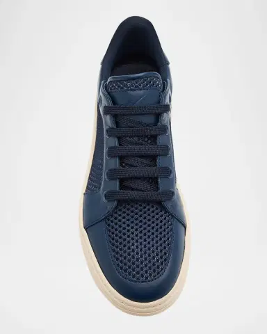 Giuseppe Zanotti Men's Birel Leather and Mesh Low-Top Sneakers | Thumbnail 4 Giuseppe Zanotti Men's Birel Leather and Mesh Low-Top Sneakers | Thumbnail 4