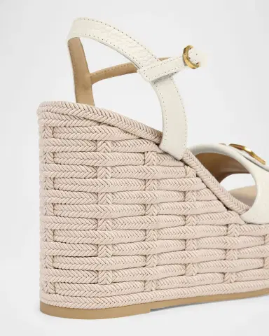 Valentino Garavani VLogo Leather Medallion Wedge Espadrilles | Thumbnail 3 Valentino Garavani VLogo Leather Medallion Wedge Espadrilles | Thumbnail 3