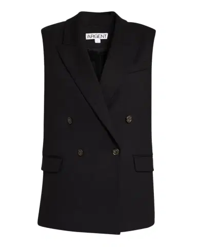 Argent Bowery Double-Breasted Seasonless Wool Vest | Thumbnail 1 Argent Bowery Double-Breasted Seasonless Wool Vest | Thumbnail 1