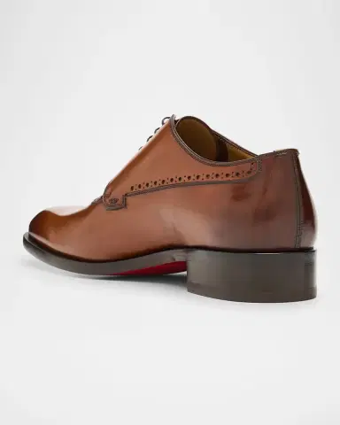 Christian Louboutin Men's Sartoby Brogue Leather Derby Shoes | Thumbnail 4