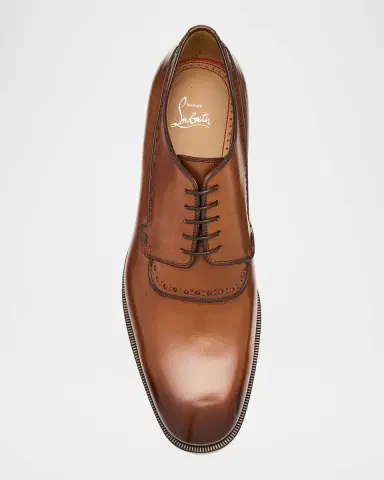 Christian Louboutin Men's Sartoby Brogue Leather Derby Shoes | Thumbnail 6